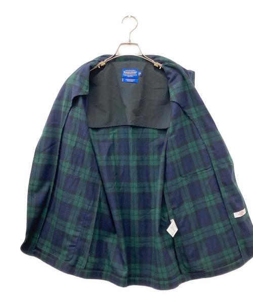PENDLETON（ペンドルトン）PENDLETON (ペンドルトン) Wool 3B Tailored Jacket グリーン×ネイビー サイズ:Mの古着・服飾アイテム