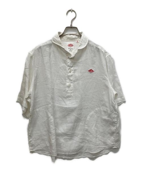 DANTON（ダントン）DANTON (ダントン) リネンショートスリーブプルオーバーシャツ ホワイト サイズ:38の古着・服飾アイテム