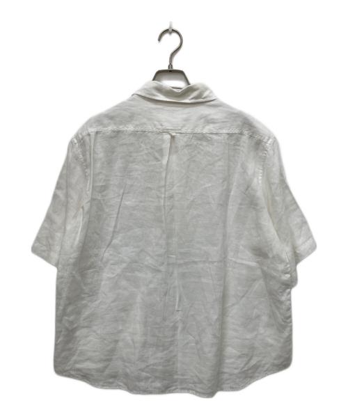 DANTON（ダントン）DANTON (ダントン) リネンショートスリーブプルオーバーシャツ ホワイト サイズ:38の古着・服飾アイテム