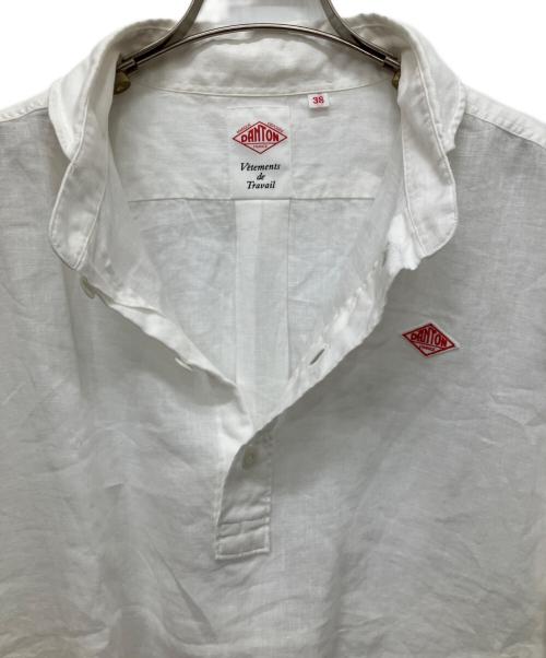 DANTON（ダントン）DANTON (ダントン) リネンショートスリーブプルオーバーシャツ ホワイト サイズ:38の古着・服飾アイテム