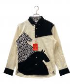 KAWATANI SHIRTカワタニシャツ）の古着「コーデュロイ切替シャツ」｜ベージュ