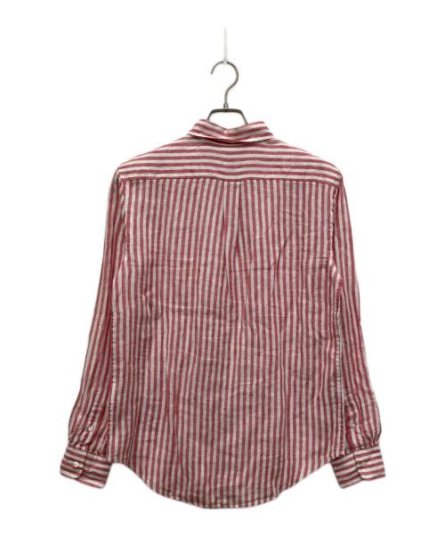 POLO RALPH LAUREN（ポロ・ラルフローレン）POLO RALPH LAUREN (ポロ・ラルフローレン) リネンストライプシャツ ホワイト×ピンク サイズ:Sの古着・服飾アイテム