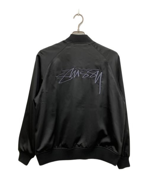 stussy（ステューシー）stussy (ステューシー) パームツリー刺繍スーベニアジャケット ブラック サイズ:Sの古着・服飾アイテム