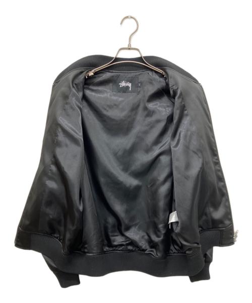 stussy（ステューシー）stussy (ステューシー) パームツリー刺繍スーベニアジャケット ブラック サイズ:Sの古着・服飾アイテム