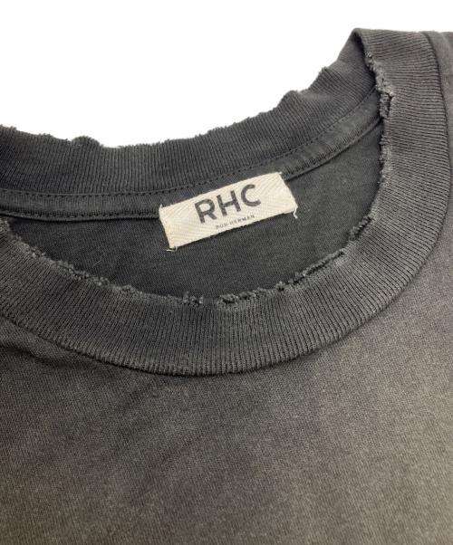 RHC Ron Herman（アールエイチシー ロンハーマン）RHC Ron Herman (アールエイチシー ロンハーマン) フェード ダメージ加工Tシャツ ブラック サイズ:Lの古着・服飾アイテム