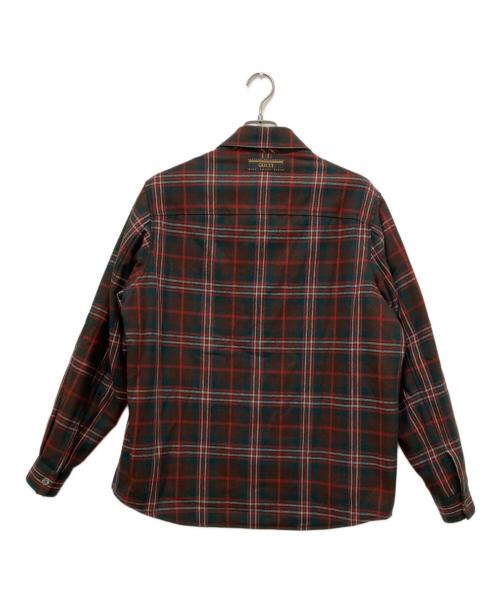 GUCCI（グッチ）GUCCI (グッチ) WOOL ZIP UP SHIRT レッド サイズ:44の古着・服飾アイテム