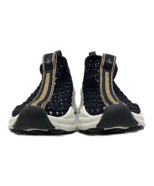 LANVIN en Bleu（ランバンオンブルー）LANVIN en Bleu (ランバンオンブルー) トラックソールメッシュスリッポンスニーカー ブラック サイズ:23cmの古着・服飾アイテム