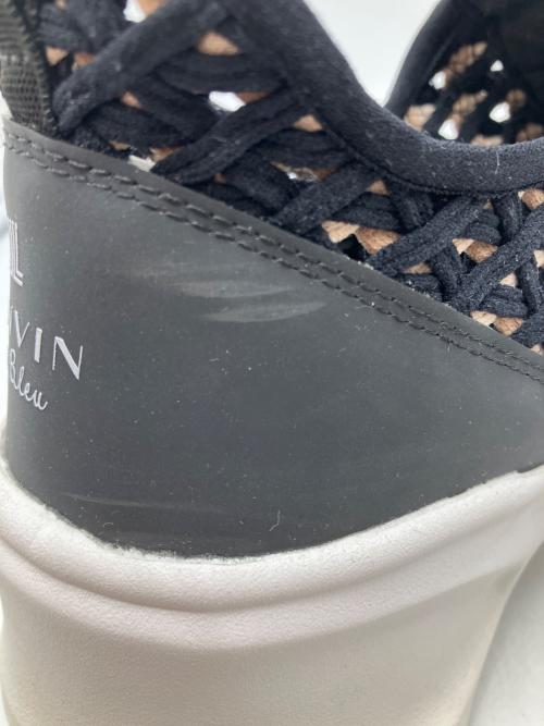 LANVIN en Bleu（ランバンオンブルー）LANVIN en Bleu (ランバンオンブルー) トラックソールメッシュスリッポンスニーカー ブラック サイズ:23cmの古着・服飾アイテム
