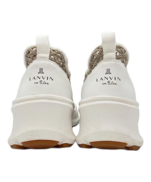 LANVIN en Bleu（ランバンオンブルー）LANVIN en Bleu (ランバンオンブルー) トラックソールメッシュスリッポンスニーカー グレー サイズ:23 1/2の古着・服飾アイテム