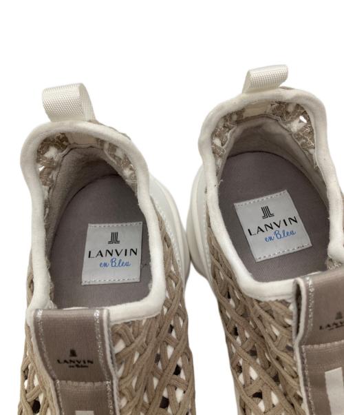LANVIN en Bleu（ランバンオンブルー）LANVIN en Bleu (ランバンオンブルー) トラックソールメッシュスリッポンスニーカー グレー サイズ:23 1/2の古着・服飾アイテム
