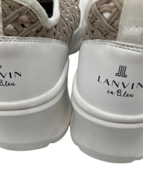 LANVIN en Bleu（ランバンオンブルー）LANVIN en Bleu (ランバンオンブルー) トラックソールメッシュスリッポンスニーカー グレー サイズ:23 1/2の古着・服飾アイテム