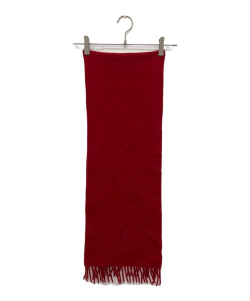 Vivienne Westwood（ヴィヴィアンウエストウッド）Vivienne Westwood (ヴィヴィアンウエストウッド) ウールロゴマフラー レッドの古着・服飾アイテム