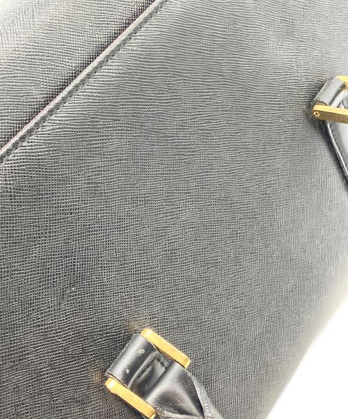 BURBERRY（バーバリー）BURBERRY (バーバリー) 裏地ノバチェックハンドバッグ ブラックの古着・服飾アイテム