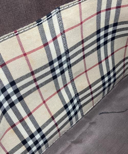 BURBERRY（バーバリー）BURBERRY (バーバリー) 裏地ノバチェックハンドバッグ ブラックの古着・服飾アイテム