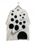 NIKE×BLACK COMME des GARCONSナイキ×ブラックコムデギャルソン）の古着「25SS 綿天竺 プリントTシャツ」｜ブラック×ホワイト
