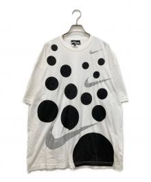 NIKE×BLACK COMME des GARCONS（ナイキ×ブラックコムデギャルソン）の古着「25SS 綿天竺 プリントTシャツ」｜ブラック×ホワイト