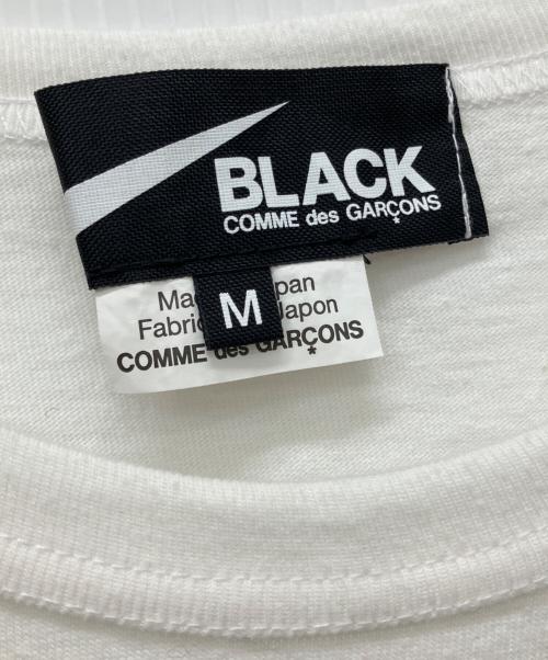 NIKE（ナイキ）NIKE (ナイキ) BLACK COMME des GARCONS (ブラックコムデギャルソン) 25SS 綿天竺 プリントTシャツ ブラック×ホワイト サイズ:Mの古着・服飾アイテム
