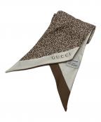 GUCCIグッチ）の古着「シルクスカーフ」｜ブラウン