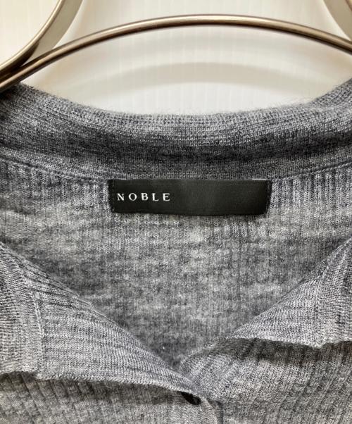 Noble（ノーブル）Noble (ノーブル) アルパカミックスシアーポロニット グレー サイズ:記載なしの古着・服飾アイテム