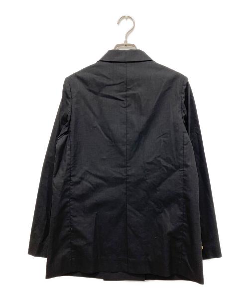 Noble（ノーブル）Noble (ノーブル) 麻ストレッチピークドラペルダブルジャケット ブラック サイズ:34の古着・服飾アイテム