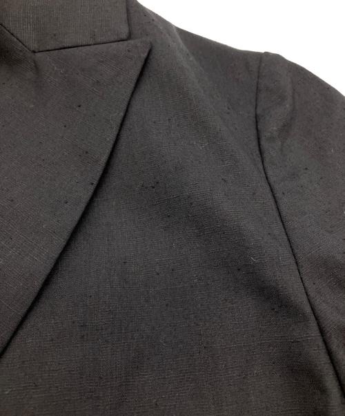 Noble（ノーブル）Noble (ノーブル) 麻ストレッチピークドラペルダブルジャケット ブラック サイズ:34の古着・服飾アイテム