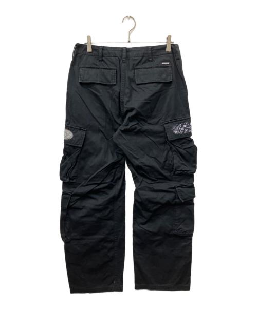 X-LARGE（エクストララージ）X-LARGE (エクストララージ) PATCHWORK CARGO PANTS ブラック サイズ:32inchの古着・服飾アイテム