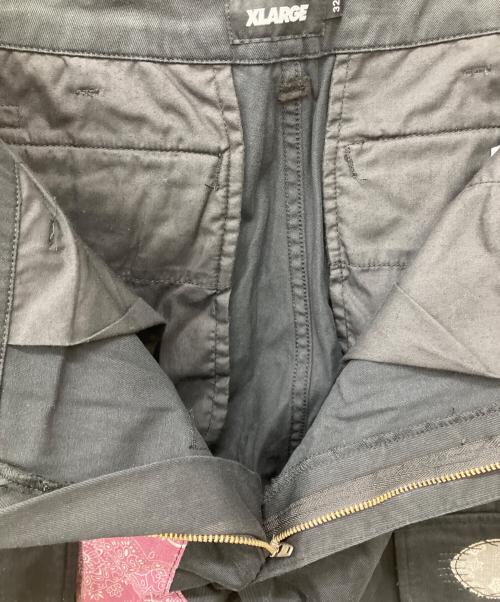 X-LARGE（エクストララージ）X-LARGE (エクストララージ) PATCHWORK CARGO PANTS ブラック サイズ:32inchの古着・服飾アイテム