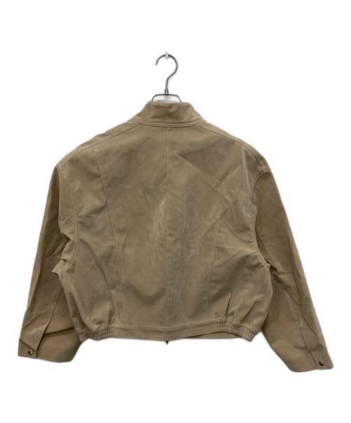 quaranciel（カランシエル）quaranciel (カランシエル) スエードスタンドカラー ジップショートブルゾン ブラウン サイズ:Fの古着・服飾アイテム