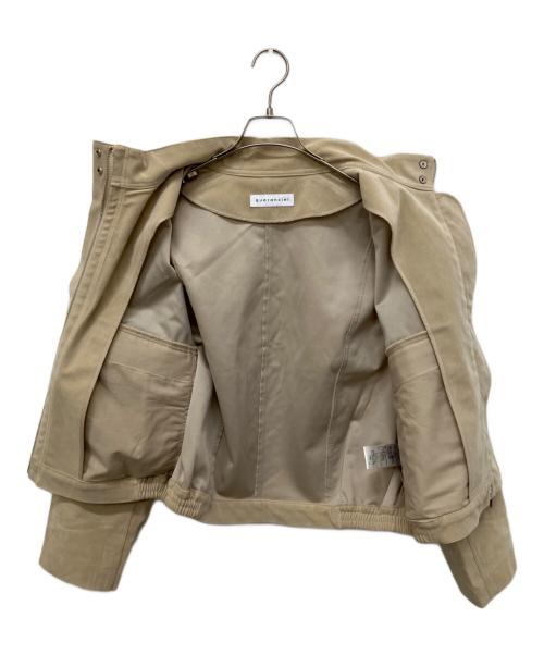 quaranciel（カランシエル）quaranciel (カランシエル) スエードスタンドカラー ジップショートブルゾン ブラウン サイズ:Fの古着・服飾アイテム
