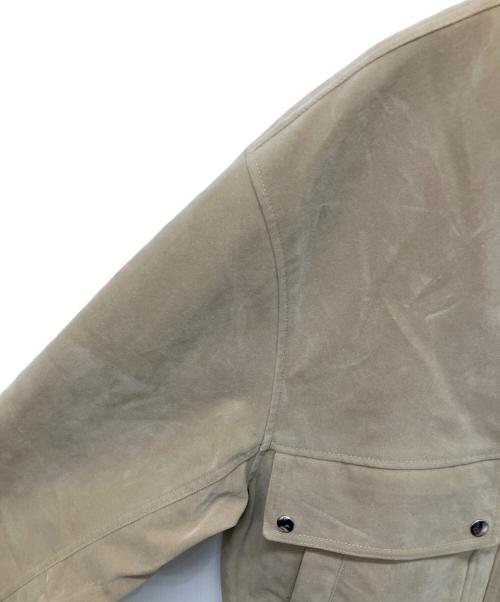 quaranciel（カランシエル）quaranciel (カランシエル) スエードスタンドカラー ジップショートブルゾン ブラウン サイズ:Fの古着・服飾アイテム