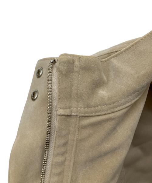quaranciel（カランシエル）quaranciel (カランシエル) スエードスタンドカラー ジップショートブルゾン ブラウン サイズ:Fの古着・服飾アイテム