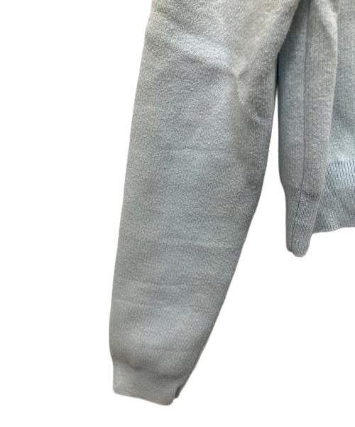 L'AUBE（ローブ）L'aube (ローブ) コンパクトクルーネックカーディガン ブルー サイズ:Fの古着・服飾アイテム