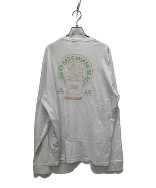 KITH（キス）KITH (キス) KITHSTREATS MIAMI 長袖tシャツ ホワイト サイズ:Lの古着・服飾アイテム