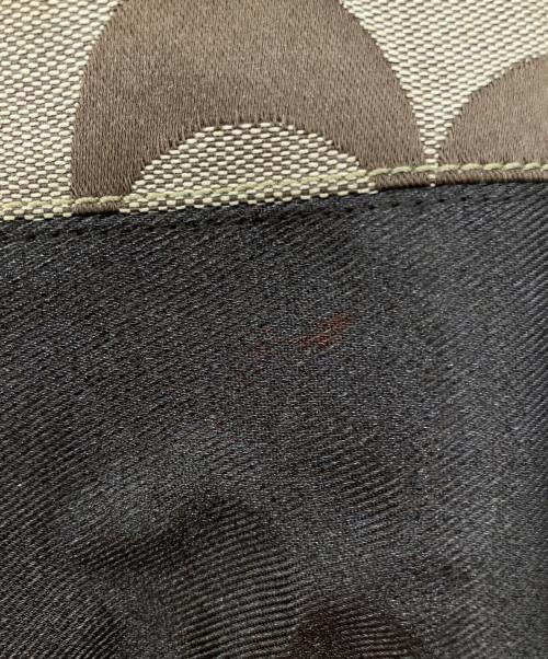 COACH（コーチ）COACH (コーチ) シグネチャーキャンバストートバッグ ブラウンの古着・服飾アイテム