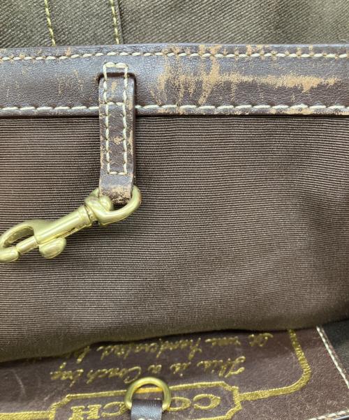COACH（コーチ）COACH (コーチ) シグネチャーキャンバストートバッグ ブラウンの古着・服飾アイテム