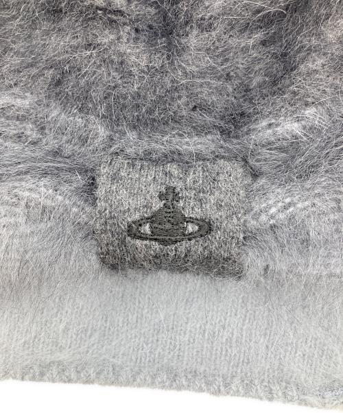 Vivienne Westwood（ヴィヴィアンウエストウッド）Vivienne Westwood (ヴィヴィアンウエストウッド) アンゴラグラデーションニット帽 ブラックの古着・服飾アイテム