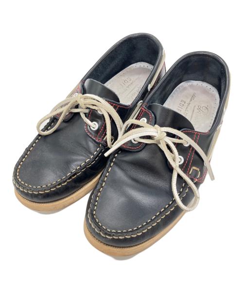 PARABOOT（パラブーツ）PARABOOT (パラブーツ) EDIFICE (エディフィス) デッキシューズ ブラック サイズ:6の古着・服飾アイテム