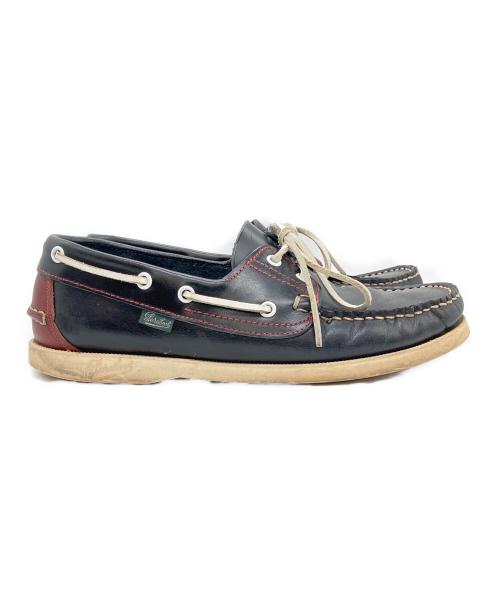 PARABOOT（パラブーツ）PARABOOT (パラブーツ) EDIFICE (エディフィス) デッキシューズ ブラック サイズ:6の古着・服飾アイテム