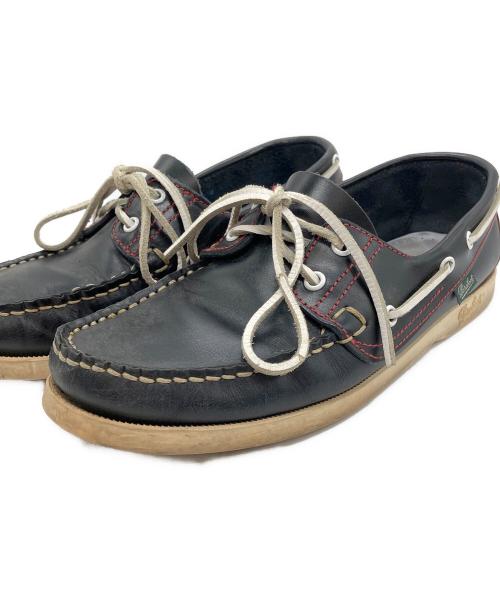 PARABOOT（パラブーツ）PARABOOT (パラブーツ) EDIFICE (エディフィス) デッキシューズ ブラック サイズ:6の古着・服飾アイテム