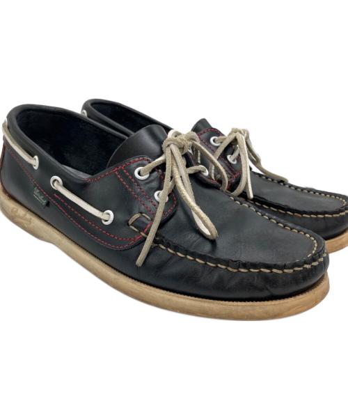 PARABOOT（パラブーツ）PARABOOT (パラブーツ) EDIFICE (エディフィス) デッキシューズ ブラック サイズ:6の古着・服飾アイテム