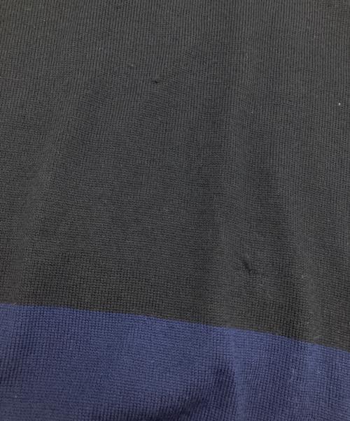 maison kitsune（メゾンキツネ）MAISON KITSUNE (メゾンキツネ) ワンポイント半袖ニット ブラック サイズ:Sの古着・服飾アイテム