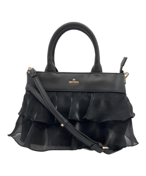 MARY QUANT（マリークヮント）MARY QUANT (マリークヮント) 2WAYフリルバッグ ブラックの古着・服飾アイテム