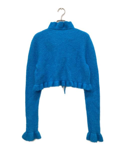 GANNI（ガニー）Ganni (ガニー) フリル ニットボレロ ブルー サイズ:Mの古着・服飾アイテム