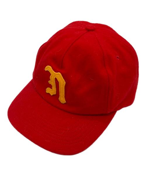 Noah（ノア）NOAH (ノア) Melton 5-Panel cap レッド サイズ:記載なしの古着・服飾アイテム
