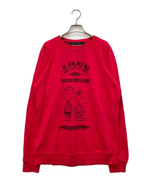 PEANUTS（ピーナッツ）PEANUTS (ピーナッツ) MARC JACOBS (マークジェイコブス) ダメージ加工スウェット ピンク サイズ:Sの古着・服飾アイテム