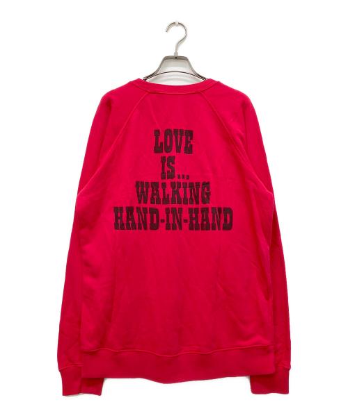 PEANUTS（ピーナッツ）PEANUTS (ピーナッツ) MARC JACOBS (マークジェイコブス) ダメージ加工スウェット ピンク サイズ:Sの古着・服飾アイテム