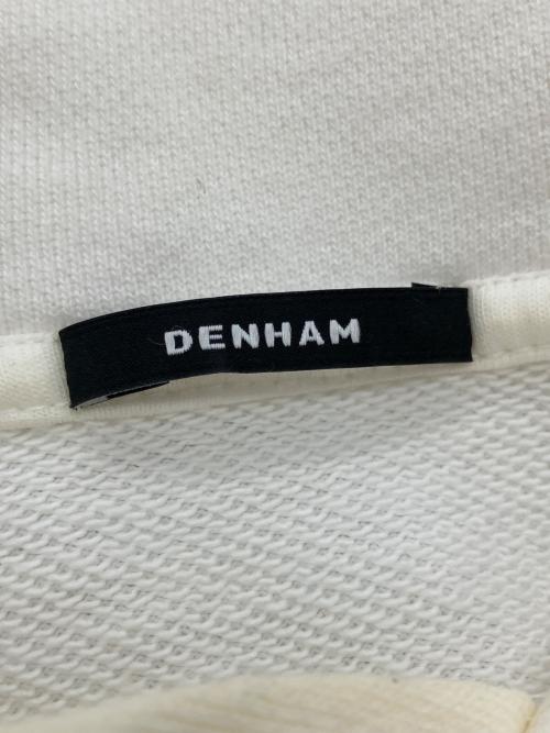 Denham（デンハム）Denham (デンハム) ワンポイント刺繍パーカー ホワイト サイズ:XLの古着・服飾アイテム