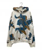 stussyステューシー）の古着「フローラル フーディー」｜ホワイト