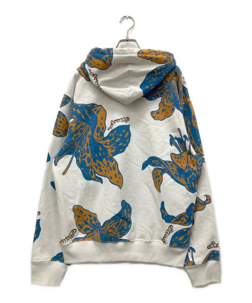 stussy（ステューシー）stussy (ステューシー) フローラル フーディー ホワイト サイズ:Mの古着・服飾アイテム