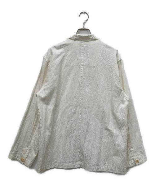 pas de calais（パドカレ）pas de calais (パドカレ) 製品染めコットンリネンジャケット ベージュ サイズ:Sの古着・服飾アイテム